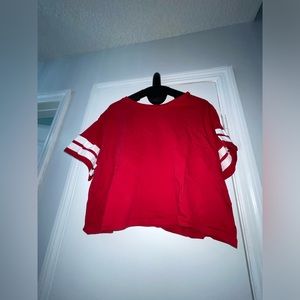 Red Crop top